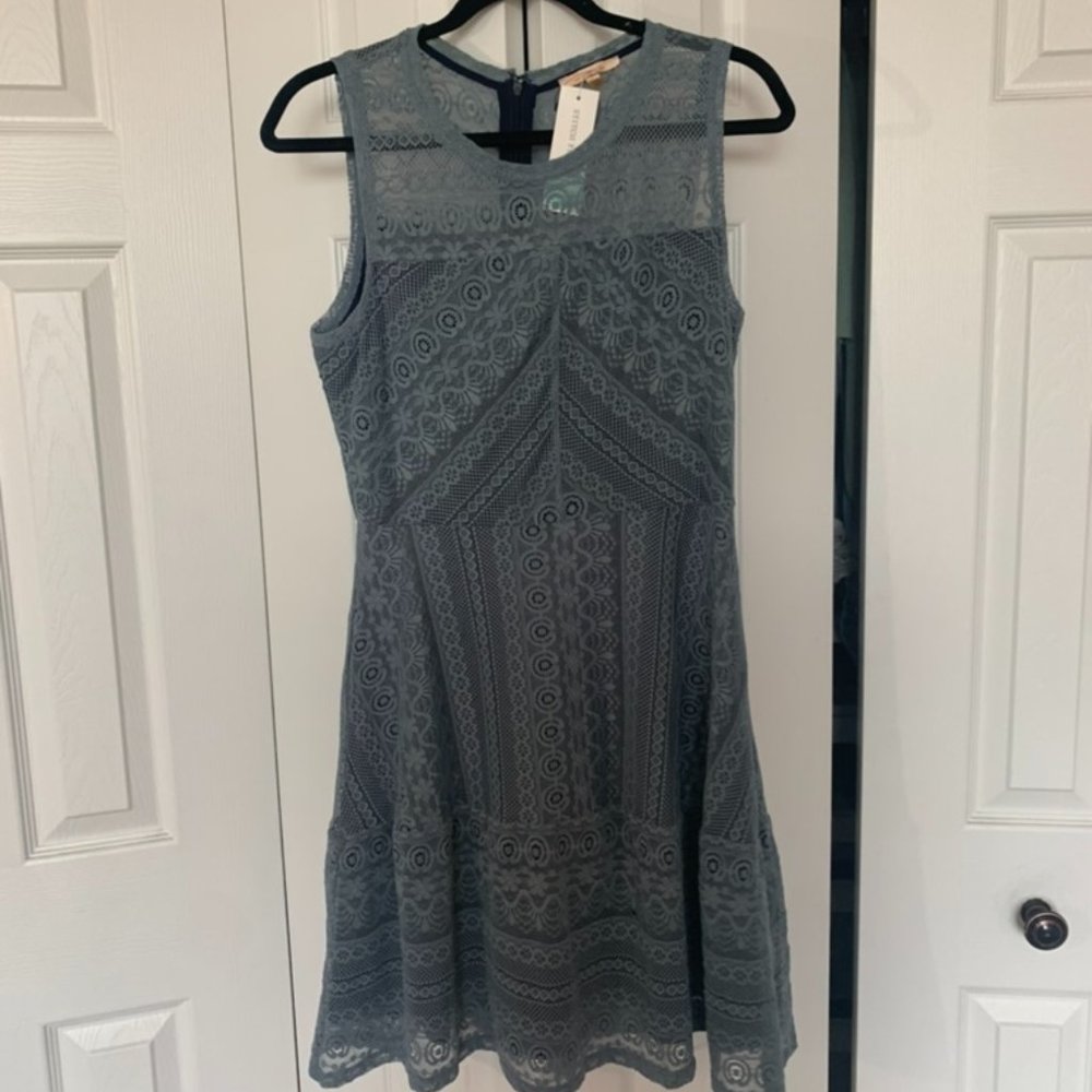 Lacy Light Blue Cocktail Dress